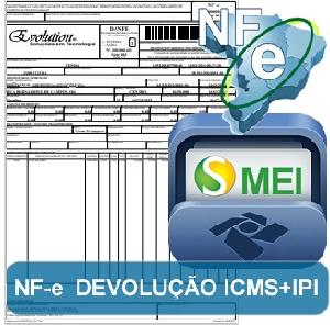 MEI- EMISSAO NFE DEVOLUÇAO ICMS  IPI